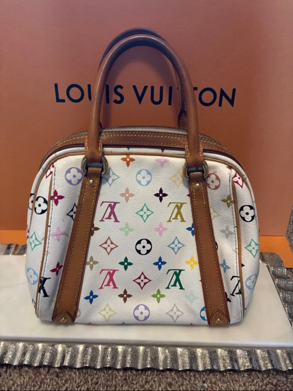 Louis Vuitton White Multicolor Monogram Priscilla Murakami purse bag - Picture 6 of 16